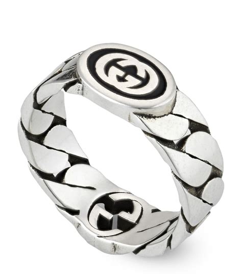 gucci interlocking g sterling silver 6mm ring|gucci interlocking g silver ring.